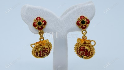 ต่างหูถุงทอง